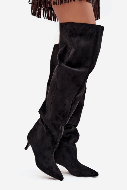 Ein überzeugendes Stilvollll Damenstiefel mit dünnen Absätzen schZuarze Farbe Ysolienne Ein überzeugendes Stilvollll Damenstiefel mit dünnen Absätzen schZuarze Farbe Ysolienne