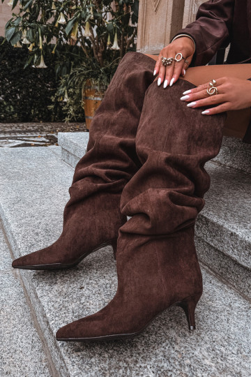 Ein überzeugendes Stilvollll Damenstiefel mit dünnen Absätzen CzekoladoZue Ysolienne