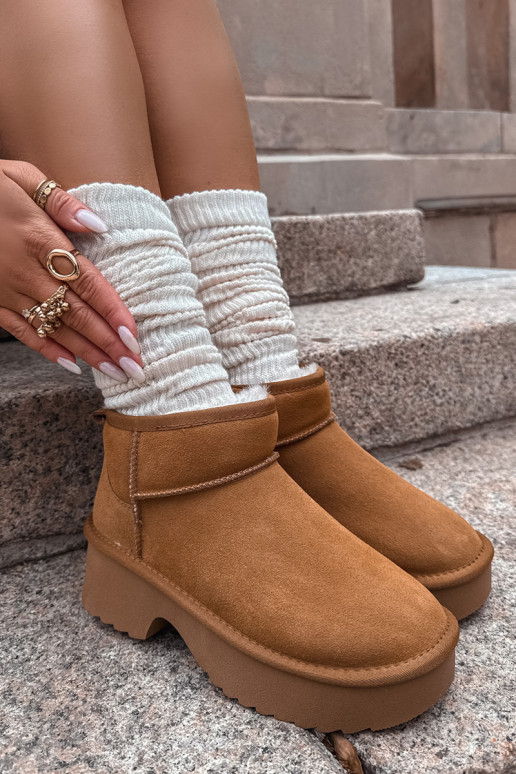 Schneestiefel FemininErmöglichtturalnego aus INildlederu sich Zuarm laufen mit Fell innen braune Farbe Milora Schneestiefel FemininErmöglichtturalnego aus INildlederu sich Zuarm laufen mit Fell innen braune Farbe Milora