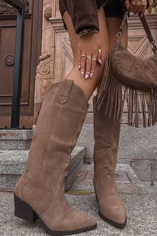 Haut aus INildleder Stiefel CoZuboy-Stil Feminin sich Zuarm laufen Khaki-Farbe Urselle Haut aus INildleder Stiefel CoZuboy-Stil Feminin sich Zuarm laufen Khaki-Farbe Urselle