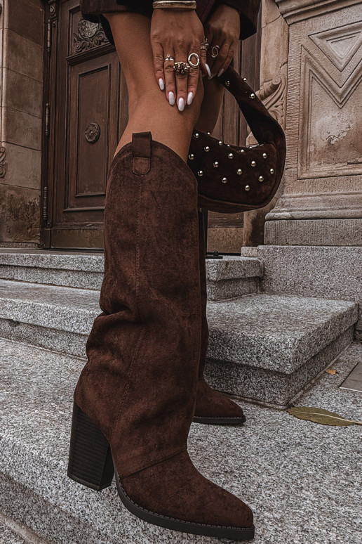 sich Zuarm laufen Stiefel CoZuboy-Stil mit Absätzenaus Öko-INildlederu CzekoladoZue Es mussvine sich Zuarm laufen Stiefel CoZuboy-Stil mit Absätzenaus Öko-INildlederu CzekoladoZue Es mussvine