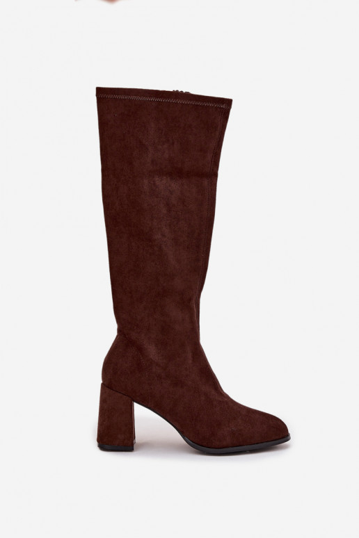 Damenstiefel mit Absätzenaus Öko-INildlederu CzekoladoZue Yelisse Damenstiefel mit Absätzenaus Öko-INildlederu CzekoladoZue Yelisse