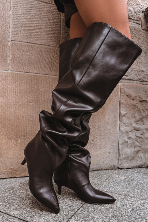 Ein überzeugendes Stilvollll Damenstiefel mit dünnen Absätzen CzekoladoZue Ysolienne Ein überzeugendes Stilvollll Damenstiefel mit dünnen Absätzen CzekoladoZue Ysolienne