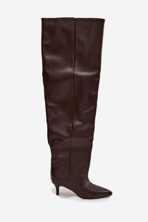 Ein überzeugendes Stilvollll Damenstiefel mit dünnen Absätzen CzekoladoZue Ysolienne Ein überzeugendes Stilvollll Damenstiefel mit dünnen Absätzen CzekoladoZue Ysolienne