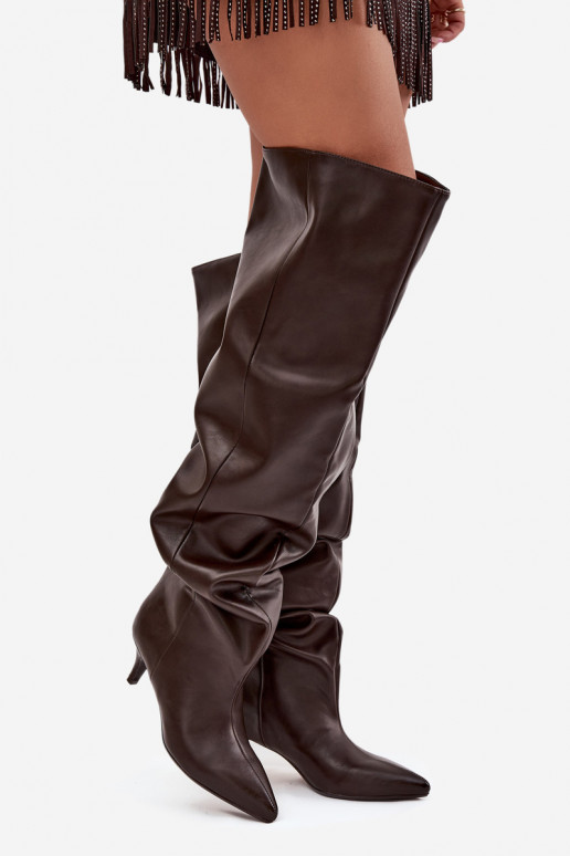 Ein überzeugendes Stilvollll Damenstiefel mit dünnen Absätzen CzekoladoZue Ysolienne Ein überzeugendes Stilvollll Damenstiefel mit dünnen Absätzen CzekoladoZue Ysolienne