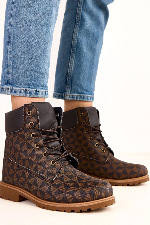 Schwarz-braune Arbeitsschuhe mit... Schwarz-braune Arbeitsschuhe mit...