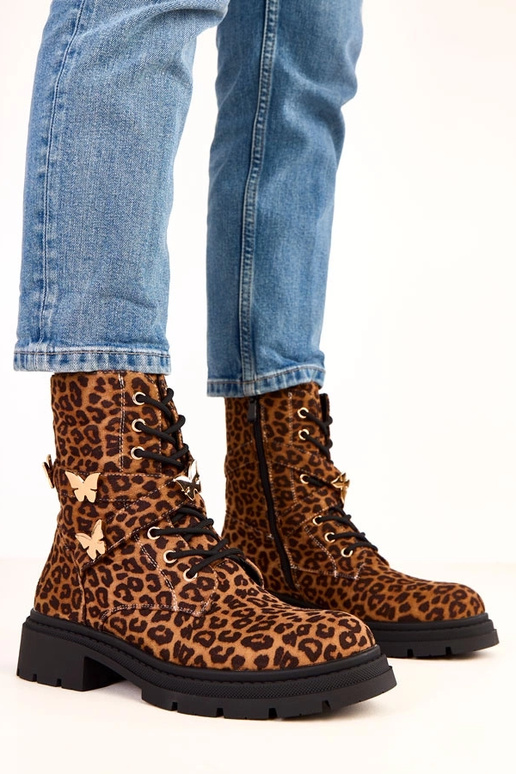 Leopardenmuster Stiefeletten,... Leopardenmuster Stiefeletten,...