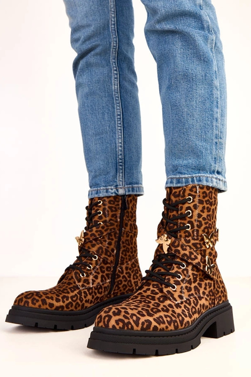 Leopardenmuster Stiefeletten,... Leopardenmuster Stiefeletten,...