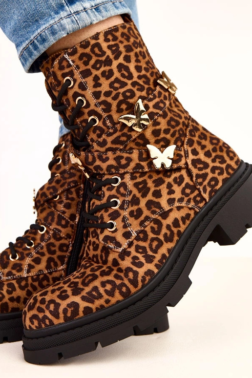 Leopardenmuster Stiefeletten,... Leopardenmuster Stiefeletten,...