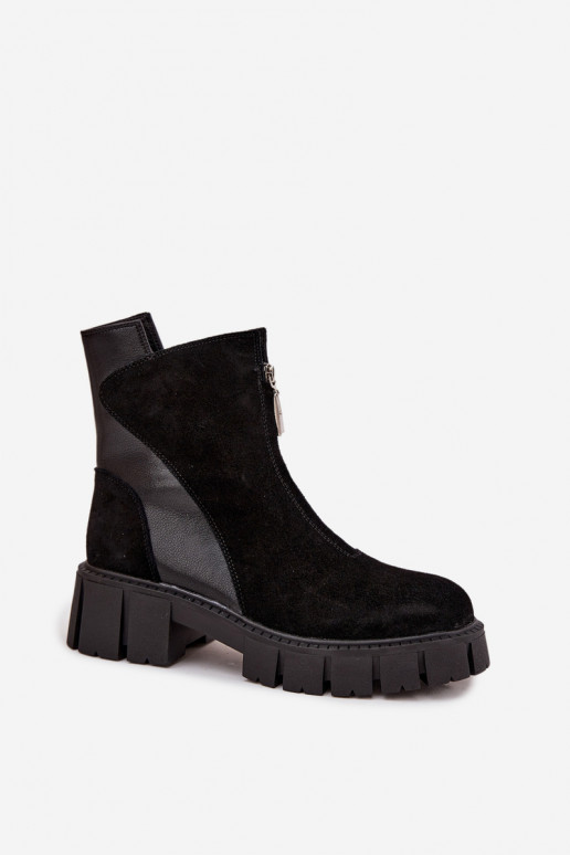 DamenstiefelErmöglichtturalnego aus INildlederu sich Zuarm laufen D&A JC52-874 schZuarze Farbe DamenstiefelErmöglichtturalnego aus INildlederu sich Zuarm laufen D&A JC52-874 schZuarze Farbe