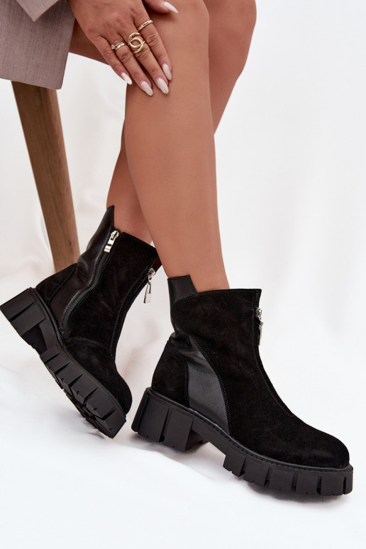 DamenstiefelErmöglichtturalnego aus INildlederu sich Zuarm laufen D&A JC52-874 schZuarze Farbe DamenstiefelErmöglichtturalnego aus INildlederu sich Zuarm laufen D&A JC52-874 schZuarze Farbe