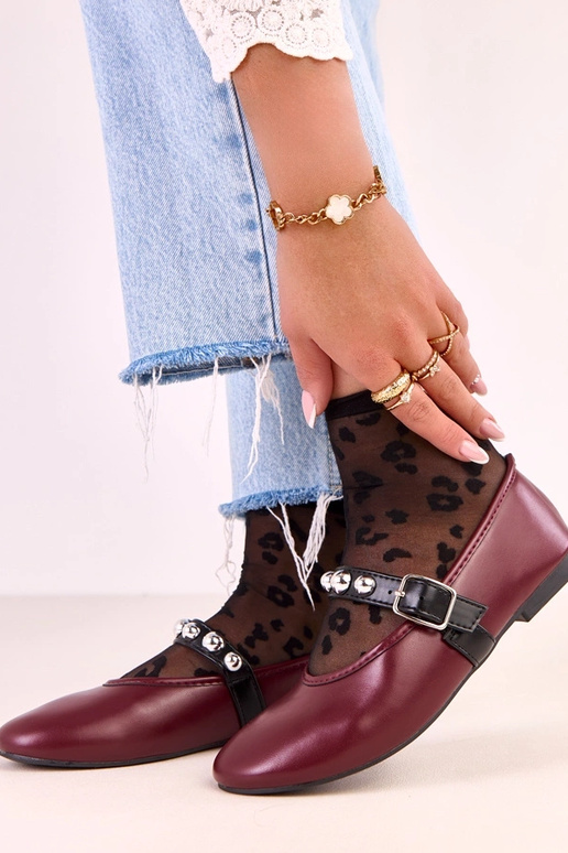 Dunkelrote Ballerinas Faira mit... Dunkelrote Ballerinas Faira mit...