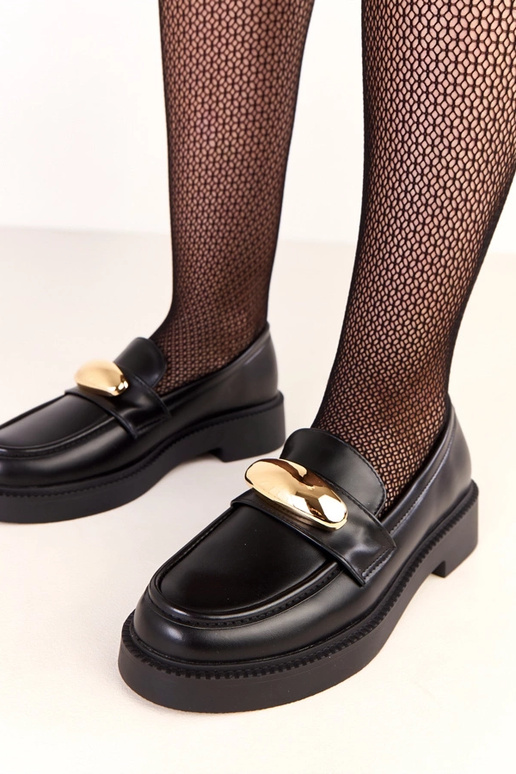 Schwarze Mokassins Ella mit... Schwarze Mokassins Ella mit...