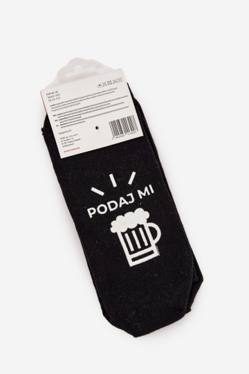 Schwarze Herrensocken mit Aufschrift "Paduok man alų" 2