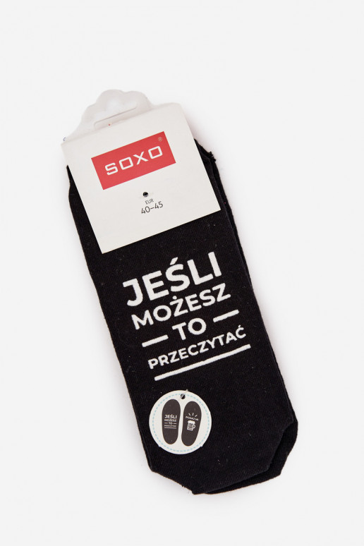 Schwarze Herrensocken mit Aufschrift "Paduok man alų"