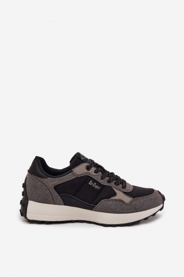 Turnschuhe Sneakers Stilvollllschuhe Männlich Lee Cooper LCJ-25-03-3795 grau-schZuarze Farbe 2