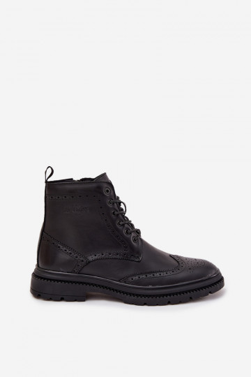 Herren-Lederstiefeletten Lee Cooper LCJ-25-33-3961 in Schwarz 2