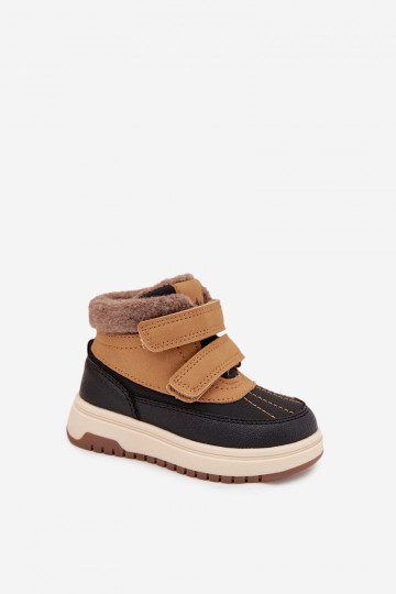 Kindersneestiefel in braun mit Klettverschlüssen Darlene