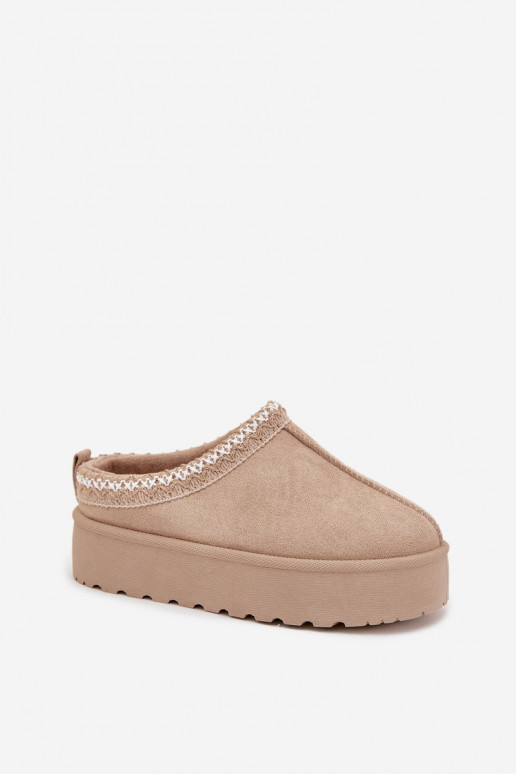 Schneestiefel Kindisch JugendHaftem mit einer Plattform Beige Jolisse Schneestiefel Kindisch JugendHaftem mit einer Plattform Beige Jolisse