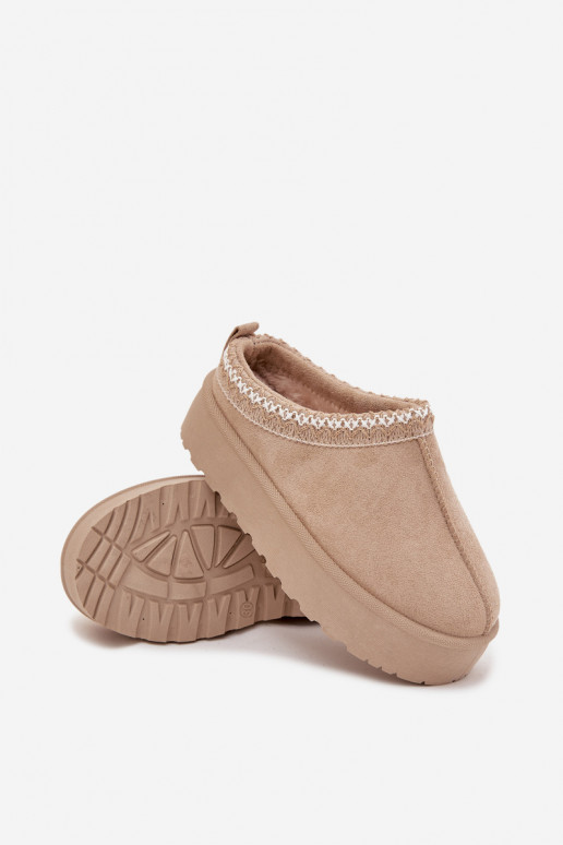 Schneestiefel Kindisch JugendHaftem mit einer Plattform Beige Jolisse Schneestiefel Kindisch JugendHaftem mit einer Plattform Beige Jolisse