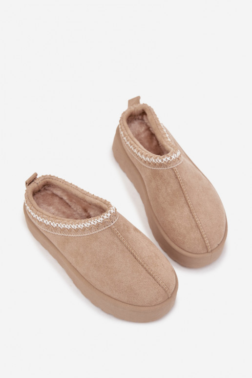 Schneestiefel Kindisch JugendHaftem mit einer Plattform Beige Jolisse Schneestiefel Kindisch JugendHaftem mit einer Plattform Beige Jolisse