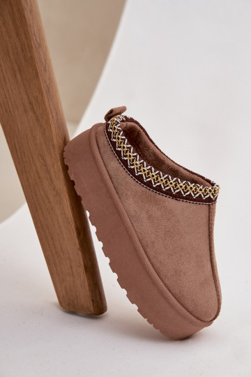 Schneestiefel Kindisch JugendHaftem mit einer Plattform Khaki-Farbe Jolisse 2