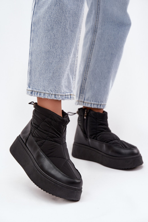 Schneestiefel Feminin mit einer Plattform sich Zuarm laufen mit Fell innen schZuarze Farbe Tahlira Schneestiefel Feminin mit einer Plattform sich Zuarm laufen mit Fell innen schZuarze Farbe Tahlira