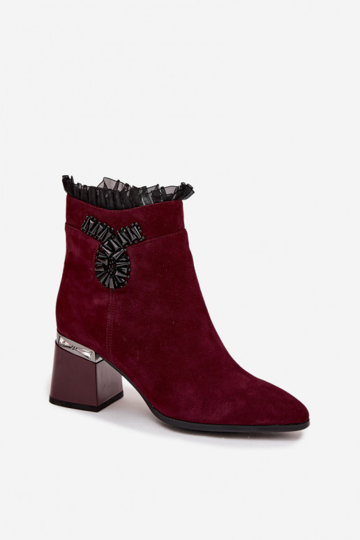 aus INildleder Haut Damenstiefel mit Ornamenten sich Zuarm laufen D&A MR52-127 Burgund aus INildleder Haut Damenstiefel mit Ornamenten sich Zuarm laufen D&A MR52-127 Burgund