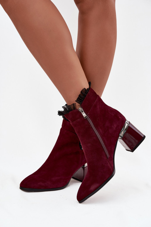 aus INildleder Haut Damenstiefel mit Ornamenten sich Zuarm laufen D&A MR52-127 Burgund aus INildleder Haut Damenstiefel mit Ornamenten sich Zuarm laufen D&A MR52-127 Burgund