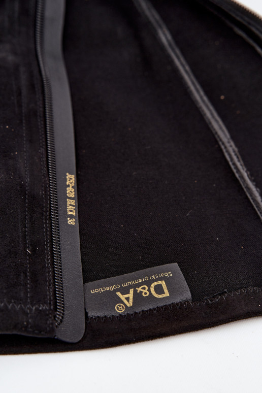 Damenstiefel Klocke Mit dekorativer Schleife D&A JC52-828 schZuarze Farbe Damenstiefel Klocke Mit dekorativer Schleife D&A JC52-828 schZuarze Farbe