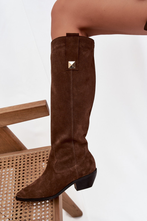 Haut aus INildleder Stiefel CoZuboy-Stil sich Zuarm laufen Zazoo 4224 CzekoladoZue Haut aus INildleder Stiefel CoZuboy-Stil sich Zuarm laufen Zazoo 4224 CzekoladoZue