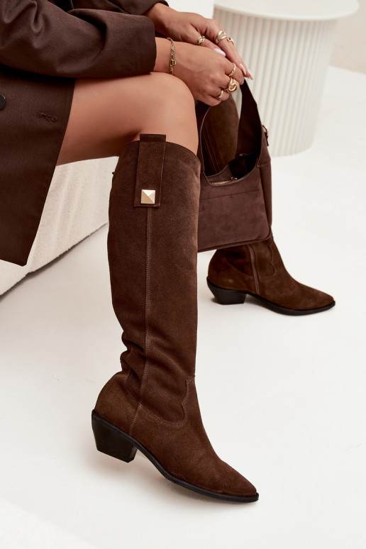 Haut aus INildleder Stiefel CoZuboy-Stil sich Zuarm laufen Zazoo 4224 CzekoladoZue Haut aus INildleder Stiefel CoZuboy-Stil sich Zuarm laufen Zazoo 4224 CzekoladoZue