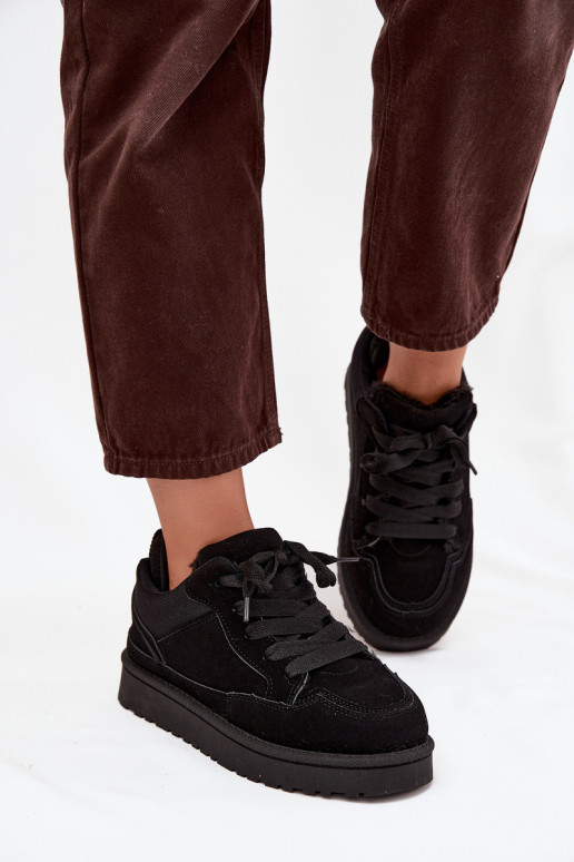 Sneakers Stilvollllschuhe Feminin sich Zuarm laufen mit Fell innen schZuarze Farbe Cyrissa Sneakers Stilvollllschuhe Feminin sich Zuarm laufen mit Fell innen schZuarze Farbe Cyrissa