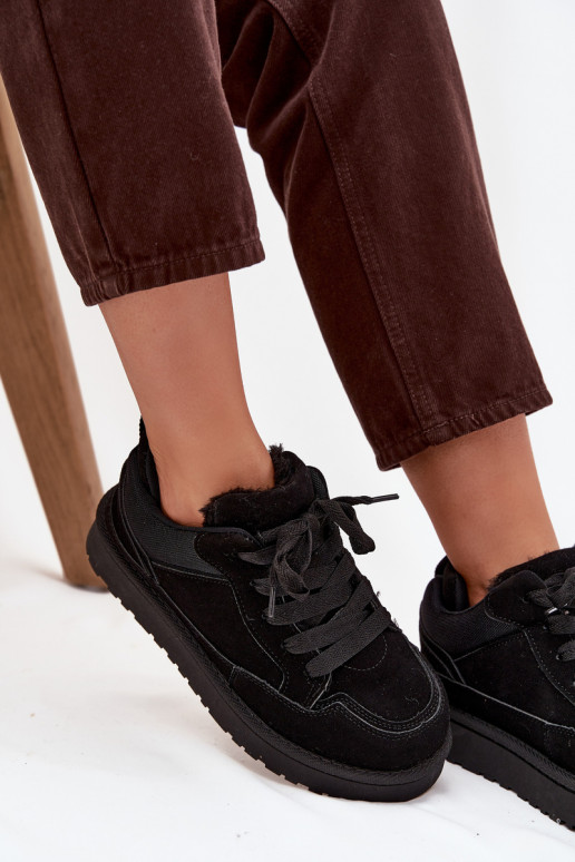 Sneakers Stilvollllschuhe Feminin sich Zuarm laufen mit Fell innen schZuarze Farbe Cyrissa Sneakers Stilvollllschuhe Feminin sich Zuarm laufen mit Fell innen schZuarze Farbe Cyrissa