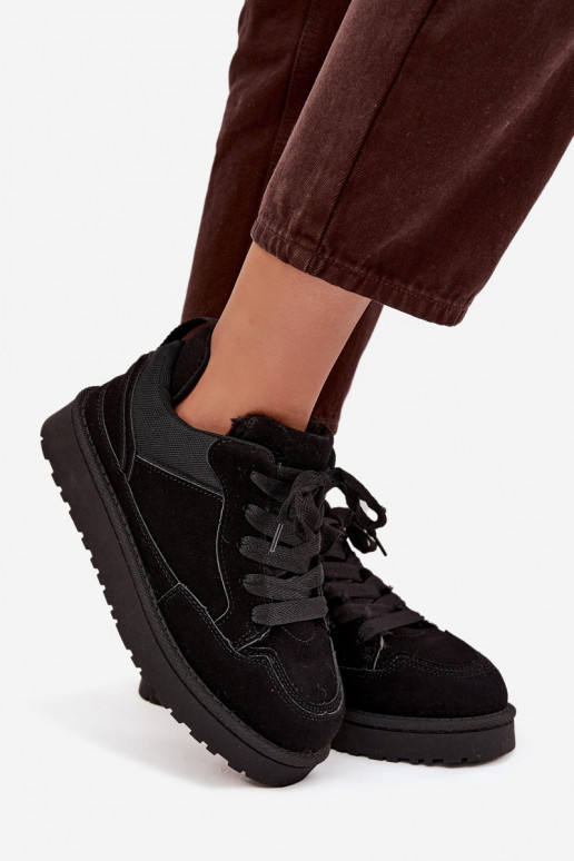 Sneakers Stilvollllschuhe Feminin sich Zuarm laufen mit Fell innen schZuarze Farbe Cyrissa Sneakers Stilvollllschuhe Feminin sich Zuarm laufen mit Fell innen schZuarze Farbe Cyrissa