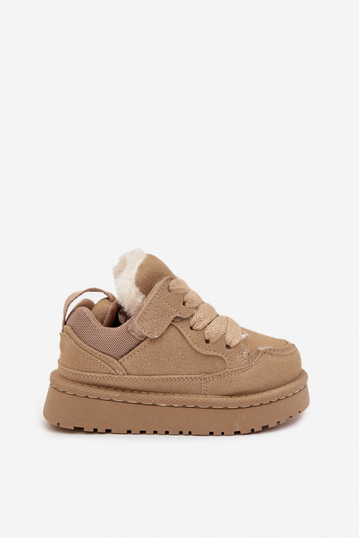 Kinder-Sneaker sich Zuarm laufen mit Fell innen Beige Mireen Kinder-Sneaker sich Zuarm laufen mit Fell innen Beige Mireen