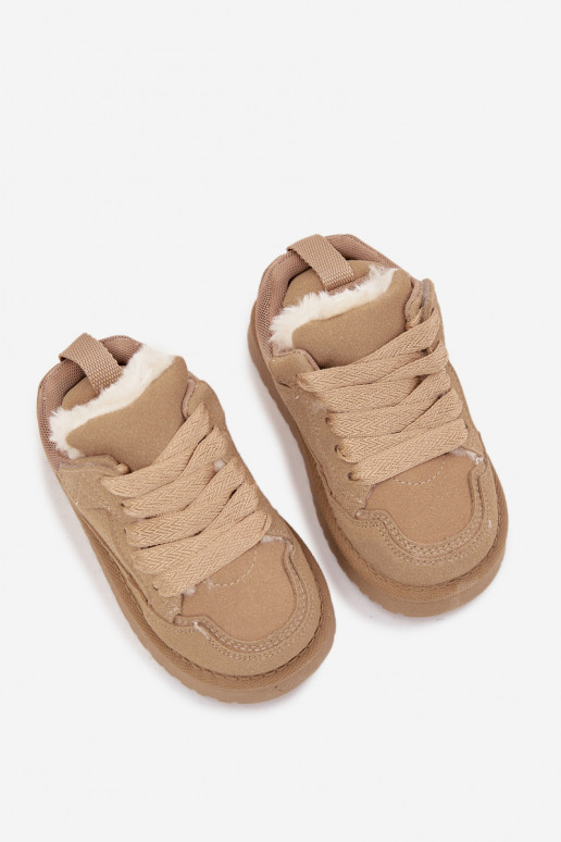 Kinder-Sneaker sich Zuarm laufen mit Fell innen Beige Mireen Kinder-Sneaker sich Zuarm laufen mit Fell innen Beige Mireen
