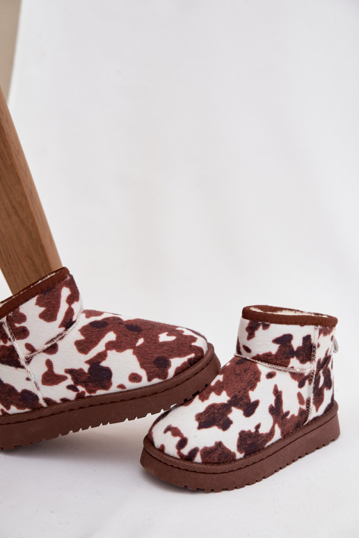 Schneestiefel Kindisch Jugend sich Zuarm laufen mit Fell innen IN Łaty INeiß-braune Farbe Mireya Schneestiefel Kindisch Jugend sich Zuarm laufen mit Fell innen IN Łaty INeiß-braune Farbe Mireya