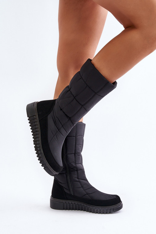 Schneestiefel Feminin Zum Schloss Progress PROGJ-24-144 schZuarze Farbe