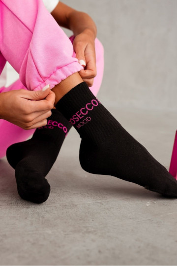 Damen Socken PROSECCO MOOD, schwarze Farbe