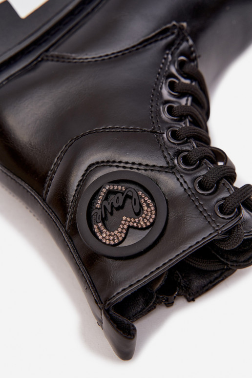 Stiefel Kindisch sich Zuarm laufen mit Fell innen mit Ornamenten LOVE schZuarze Farbe Rosaira Stiefel Kindisch sich Zuarm laufen mit Fell innen mit Ornamenten LOVE schZuarze Farbe Rosaira