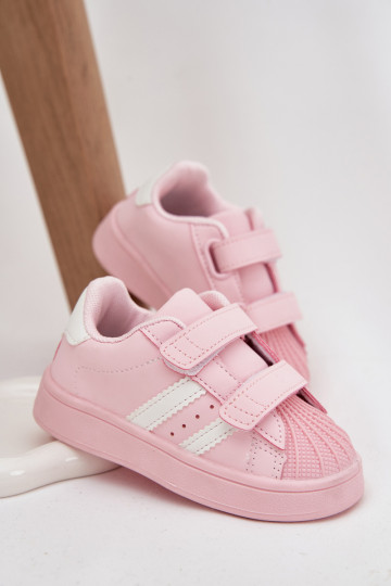 Sportschuhe für Kinder Sneakers Stilvollllschuhe aus Öko-Leder pinke Farbe Renel
