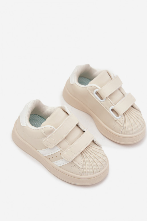 Sportschuhe für Kinder Sneakers Stilvollllschuhe aus Öko-Leder Beige Renel
