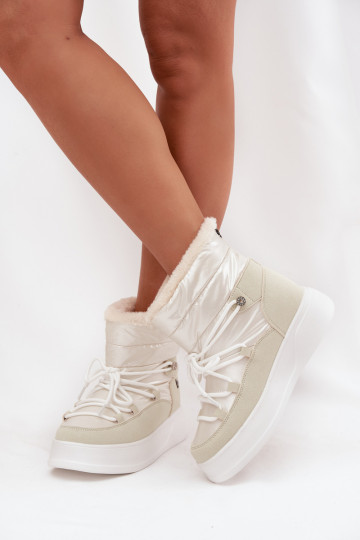 Damen Schneestiefel mit Plateau Lee Cooper LCJ-25-03-3815 in Weiß