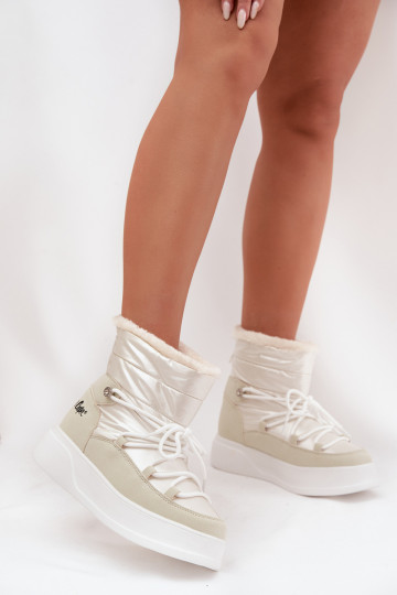 Damen Schneestiefel mit Plateau Lee Cooper LCJ-25-03-3815 in Weiß 2