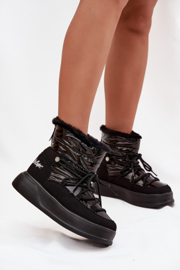 Damen Schneestiefel mit Plateau Lee Cooper LCJ-25-03-3814 in Schwarz 2