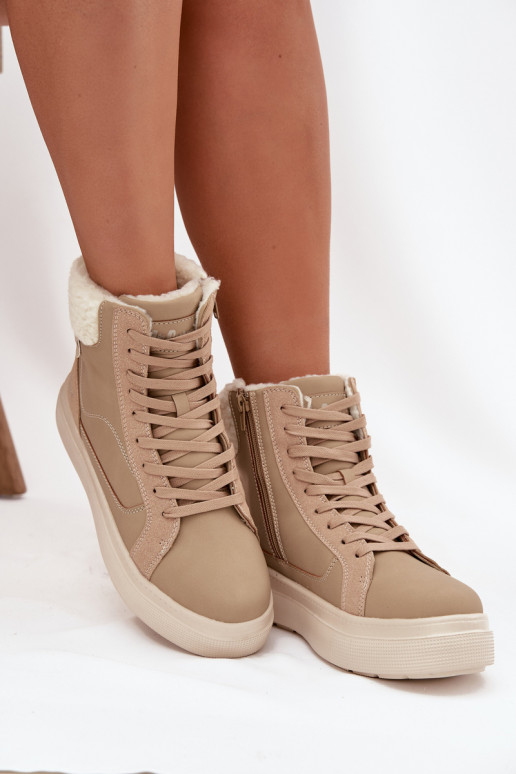 INinterstiefel Feminin mit AufZuärmen Lee Cooper LCJ-25-01-3736 Beige