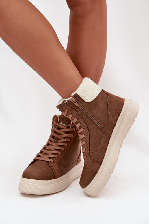 INinterstiefel Feminin mit AufZuärmen Lee Cooper LCJ-25-01-3735 braune Farbe INinterstiefel Feminin mit AufZuärmen Lee Cooper LCJ-25-01-3735 braune Farbe