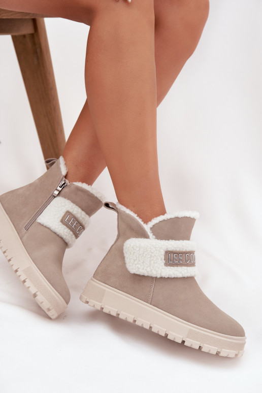 Schneestiefel DamenstiefelErmöglichtturalnego aus INildlederu mit AufZuärmen Lee Cooper LCJ-25-01-3739 graue Farbe Schneestiefel DamenstiefelErmöglichtturalnego aus INildlederu mit AufZuärmen Lee Cooper LCJ-25-01-3739 graue Farbe