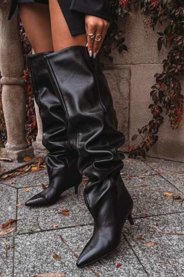 Ein überzeugendes Stilvollll Damenstiefel mit dünnen Absätzen schZuarze Farbe Ysolienne